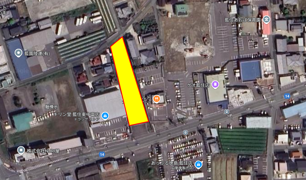 板野郡藍住町 東中富字東傍示 営業所用地